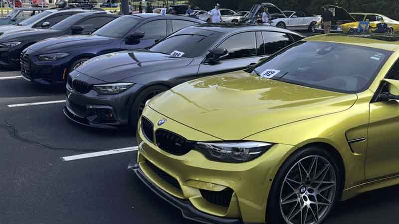 Charlotte car show—rows of cars with spectators