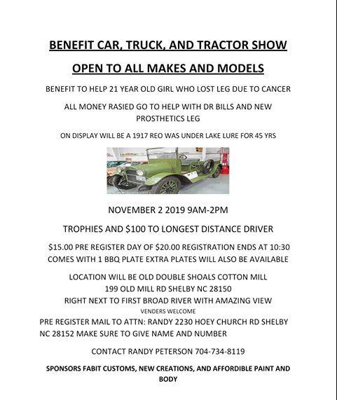 Randy Peterson Benefit Car Truck and Tractor Show